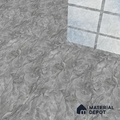 Marble Wall & Floor Tile TL 05310 D Aurelio Matrix Grigio 4 ft x 2 ft Vitrified High Gloss Finish - 9 mm | Suitable for Living Room, Bedroom, Feature / Accent Walls & Highlighter Wall