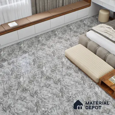 Marble Wall & Floor Tile TL 05310 D Aurelio Matrix Grigio 4 ft x 2 ft Vitrified High Gloss Finish - 9 mm | Suitable for Living Room, Bedroom, Feature / Accent Walls & Highlighter Wall
