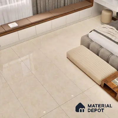 Marble Wall & Floor Tile TL 05310 E Aurelio Matrix Latte 4 ft x 2 ft Vitrified High Gloss Finish - 9 mm | Suitable for Living Room, Bedroom, Feature / Accent Walls & Highlighter Wall