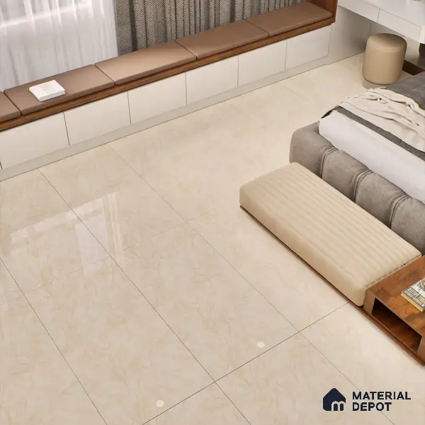 Marble Wall & Floor Tile TL 05310 E Aurelio Matrix Latte 4 ft x 2 ft Vitrified High Gloss Finish - 9 mm | Suitable for Living Room, Bedroom, Feature / Accent Walls & Highlighter Wall