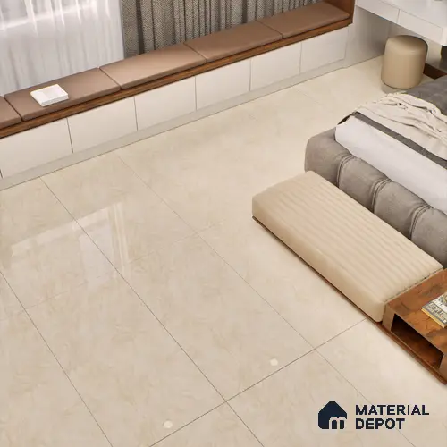 Marble Wall & Floor Tile TL 05310 E Aurelio Matrix Latte 4 ft x 2 ft Vitrified High Gloss Finish - 9 mm | Suitable for Living Room, Bedroom, Feature / Accent Walls & Highlighter Wall