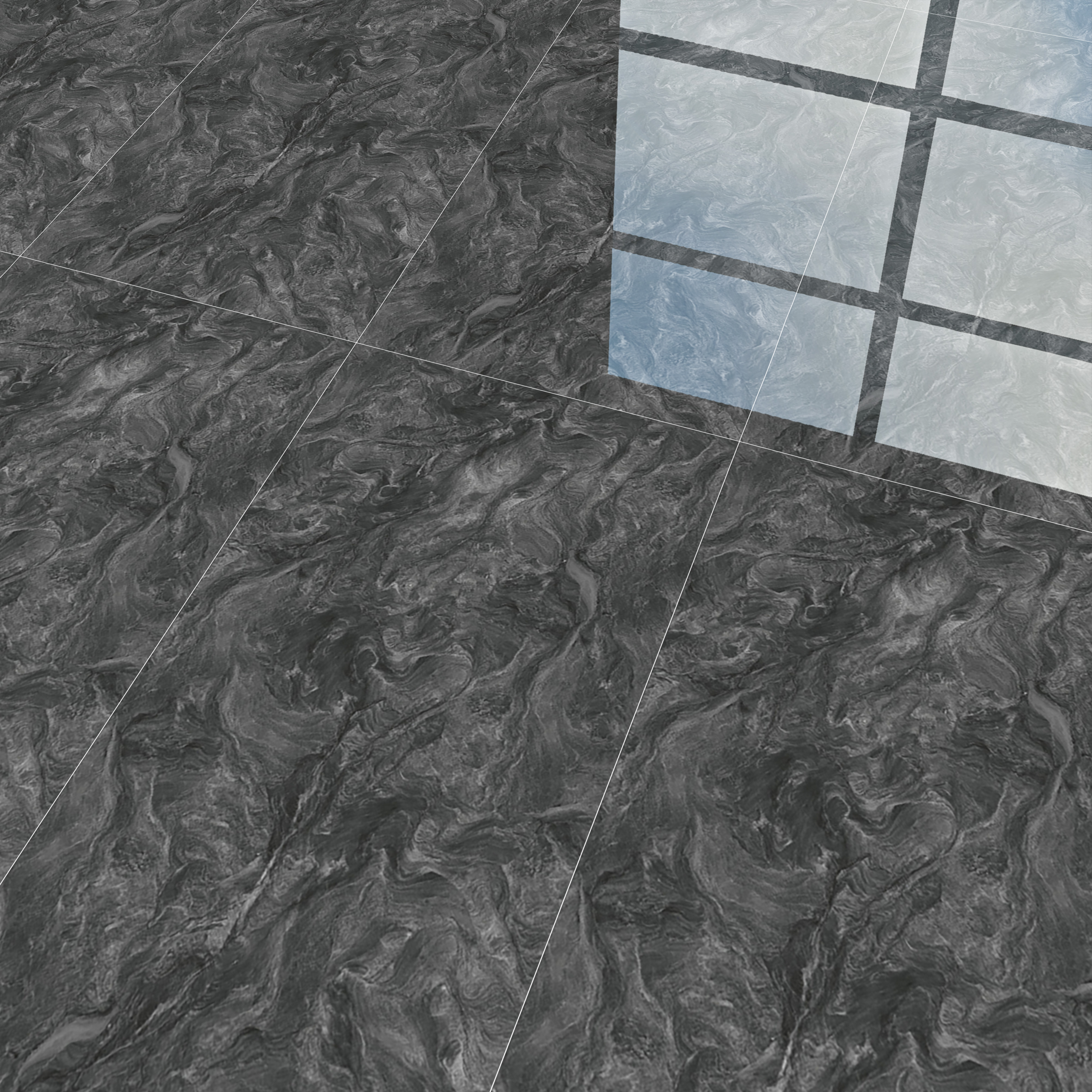 Marble Wall & Floor Tile TL 05310 F Aurelio Matrix Dark 4 ft x 2 ft Vitrified High Gloss Finish - 9 mm | Suitable for Living Room, Bedroom, Feature / Accent Walls & Highlighter Wall (Sample)