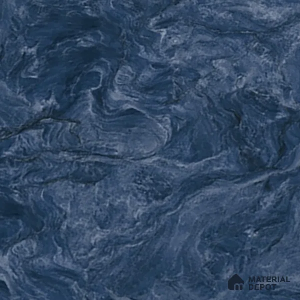 Marble Wall & Floor Tile TL 05310 Aurelio Matrix Blue 4 ft x 2 ft Vitrified High Gloss Finish - 9 mm | Suitable for Living Room, Bedroom, Feature / Accent Walls & Highlighter Wall