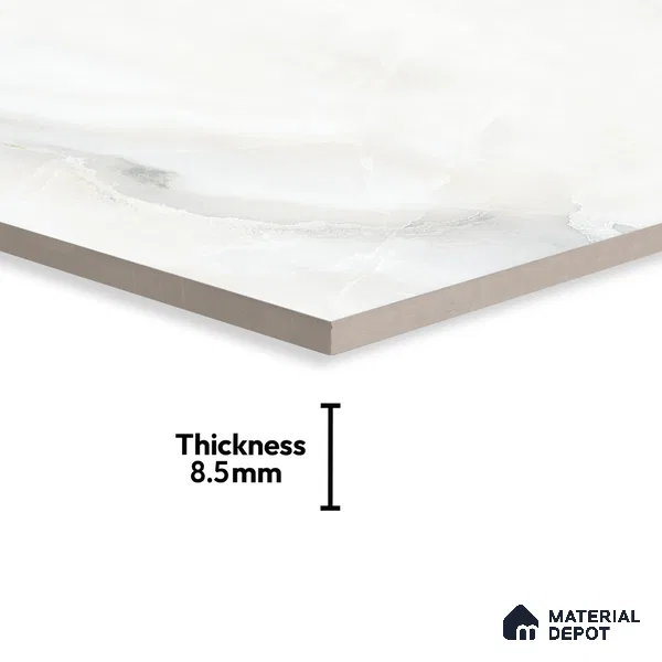 Budget Friendly Marble Wall & Floor Tile Value for Money TL 05937 Terravia Alaskara Onyx 4 ft x 2 ft - Vitrified  Glossy Finish - 8.5 mm | 3 Random Designs | Suitable for Living Room, Bedroom & Bathroom (Sample)