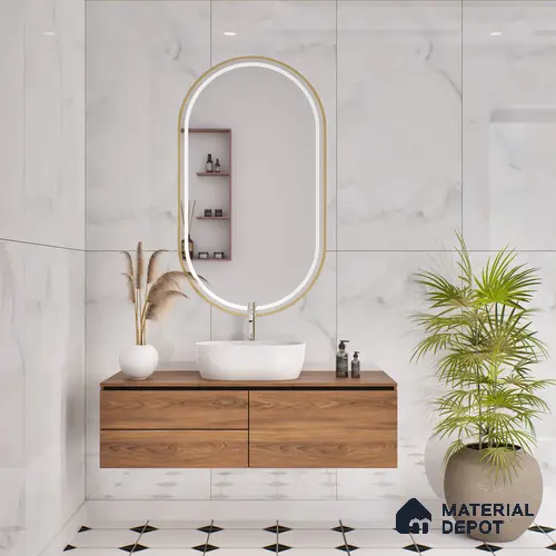 Budget Friendly Marble Wall & Floor Tile Value for Money TL 05937 Terravia Alaskara Onyx 4 ft x 2 ft - Vitrified Glossy Finish - 8.5 mm | 3 Random Designs | Suitable for Living Room, Bedroom & Bathroom