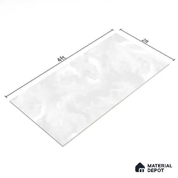 Budget Friendly Marble Wall & Floor Tile Value for Money TL 05943 Terravia Renovix Onyx 4 ft x 2 ft - Vitrified  Glossy Finish - 8.5 mm | 4 Random Designs | Suitable for Living Room, Bedroom & Bathroom