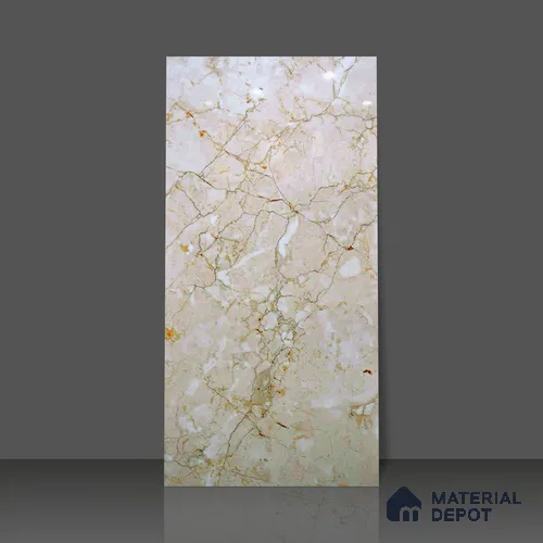 Budget Friendly Marble Wall & Floor Tile Value for Money TL 06292 Tropical Blue 4 ft x 2 ft - Vitrified Glossy Finish -9 mm | Suitable for Living Room, Bedroom & Bathroom