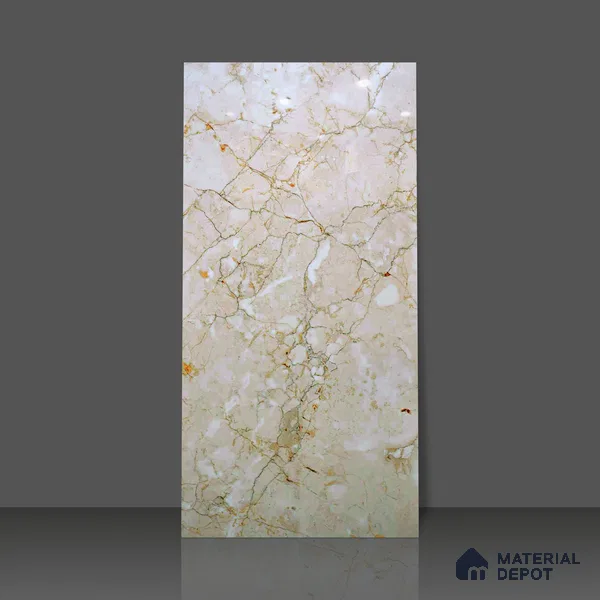 Budget Friendly Marble Wall & Floor Tile Value for Money TL 06292 Tropical Blue 4 ft x 2 ft - Vitrified Glossy Finish -9 mm | Suitable for Living Room, Bedroom & Bathroom