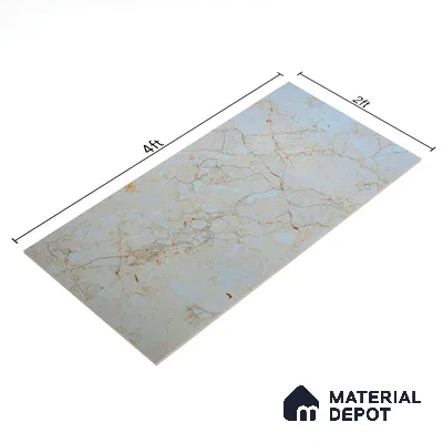 Budget Friendly Marble Wall & Floor Tile Value for Money TL 06292 Tropical Blue 4 ft x 2 ft - Vitrified Glossy Finish -9 mm | Suitable for Living Room, Bedroom & Bathroom