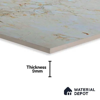 Budget Friendly Marble Wall & Floor Tile Value for Money TL 06292 Tropical Blue 4 ft x 2 ft - Vitrified Glossy Finish -9 mm | Suitable for Living Room, Bedroom & Bathroom
