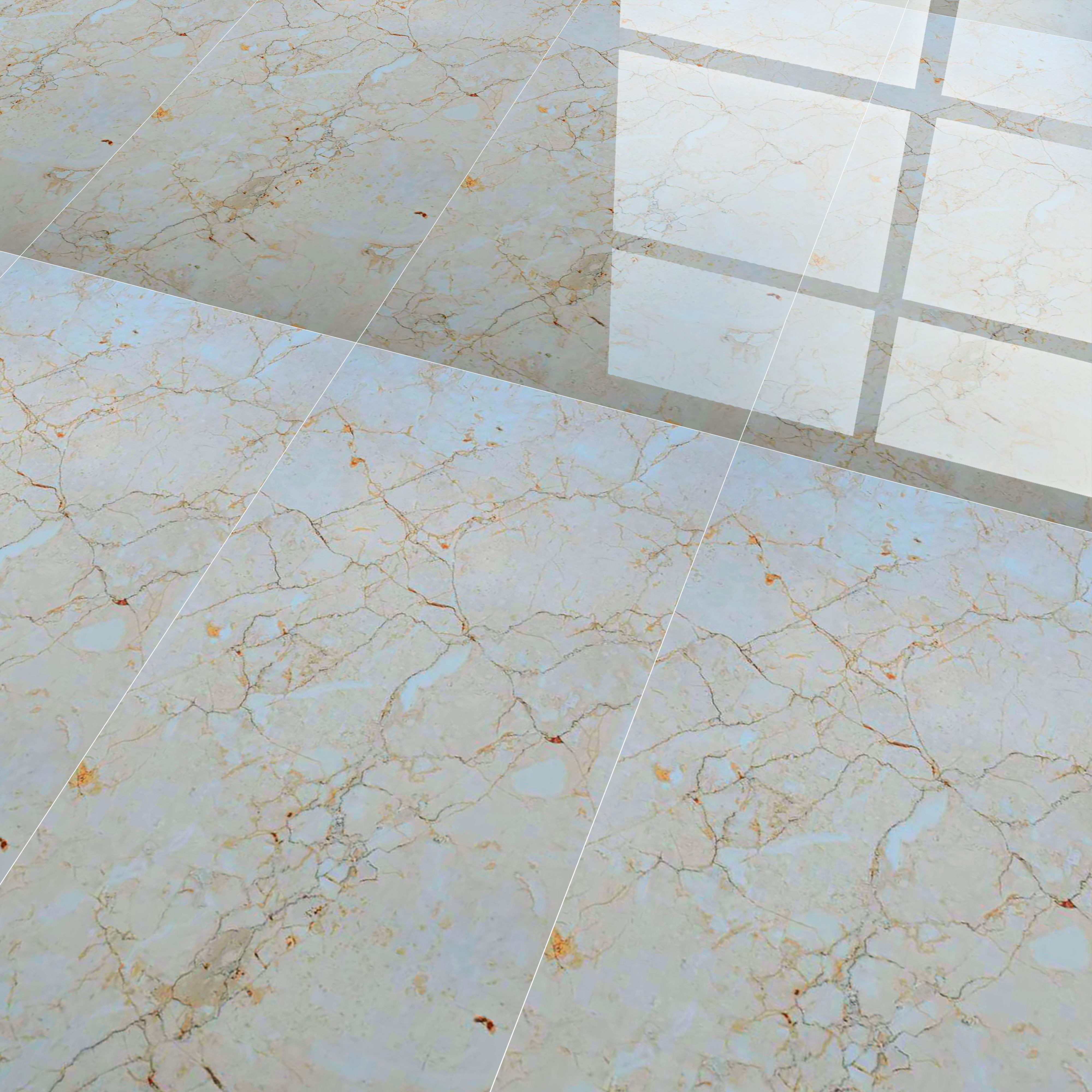 Budget Friendly Marble Wall & Floor Tile Value for Money TL 06292 Tropical Blue 4 ft x 2 ft - Vitrified Glossy Finish -9 mm | Suitable for Living Room, Bedroom & Bathroom