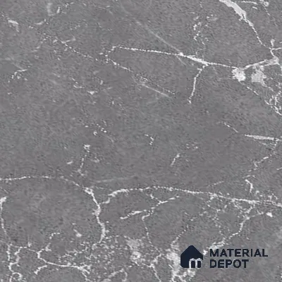 Marble Wall Tile TL 06781 D Terra Mirage Dusk 2 ft x 1 ft Dark Grey Ceramic Glossy Finish Plain Tile - 9 mm | Ideal for Living Room, Bathroom, Kitchen