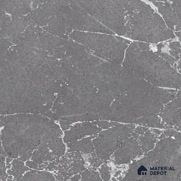 Marble Wall Tile TL 06781 D Terra Mirage Dusk 2 ft x 1 ft Dark Grey Ceramic Glossy Finish Plain Tile - 9 mm | Ideal for Living Room, Bathroom, Kitchen