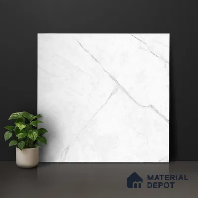 Marble Look Floor & Wall Tile TL 06152 Bellatrix 2 ft x 2 ft Sinker Finish Vitrified Tile - 9 mm  | Suitable For Living Room, Dining, Bathroom & Kitchen | Please Expect a Slight Variation of Pattern