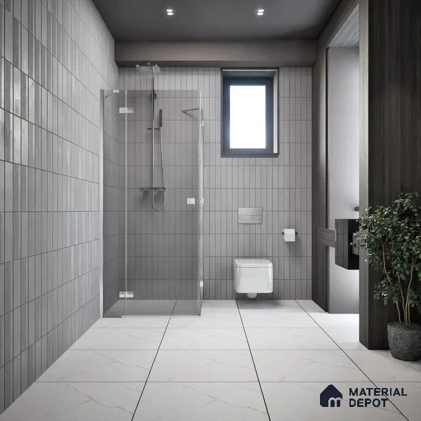 Marble Look Floor & Wall Tile TL 06152 Bellatrix 2 ft x 2 ft Sinker Finish Vitrified Tile - 9 mm | Suitable For Living Room, Dining, Bathroom & Kitchen | Please Expect a Slight Variation of Pattern