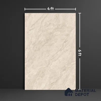 Marble Floor Tile TL 10445 Arena Dune Edl 6 ft x 4 ft Carving High Gloss Finish Vitrified Large Format Tile - 15 mm | Suitable for Living Room, Bedroom, Bathroom | Adhesive and Spacers Must be Used During Installation