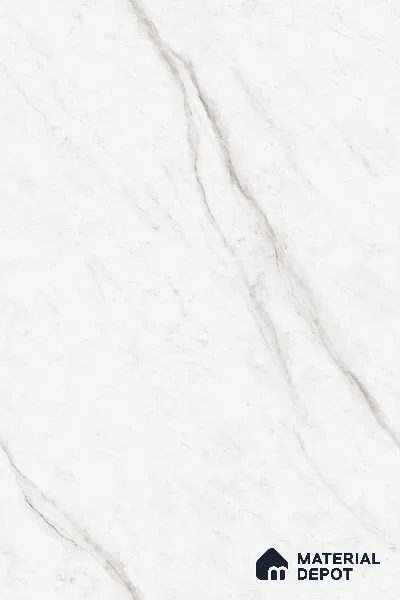 Marble Floor Tile TL 10444 Classic Carara Edl 6 ft x 4 ft Carving High Gloss Finish Vitrified Large Format Tile - 15 mm | Suitable for Living Room, Bedroom, Bathroom | Adhesive and Spacers Must be Used During Installation
