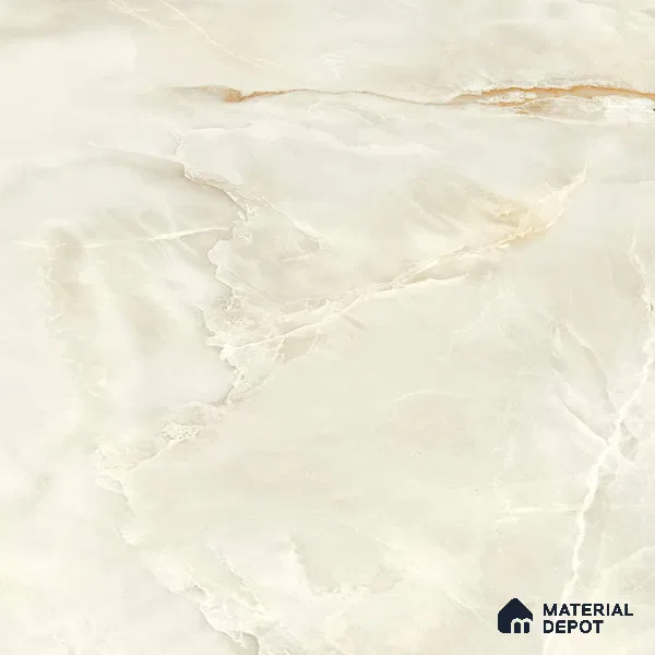 Marble Floor Tile TL 10447 Cloudy Onyx 6 ft x 4 ft Carving High Gloss Finish Vitrified Large Format Tile - 15 mm | Suitable for Living Room, Bedroom, Bathroom | Adhesive and Spacers Must be Used During Installation