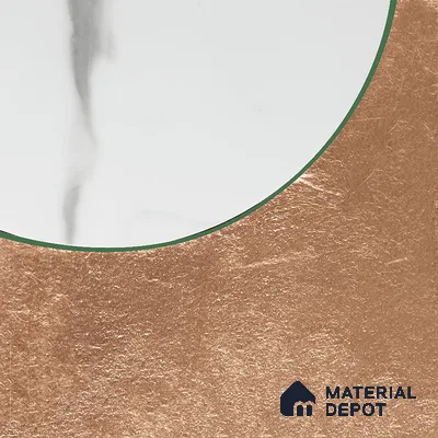 Marble Wall Handmade Tile TL 05871 B Copper Copper Marble 197 mm x 197 mm Vitrified - 9 mm | Random Mix Patterns | Suitable For Living Room, Bedroom, Kitchen