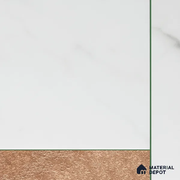 Marble Wall Handmade Tile TL 05871 B Copper Copper Marble 197 mm x 197 mm Vitrified - 9 mm | Random Mix Patterns | Suitable For Living Room, Bedroom, Kitchen