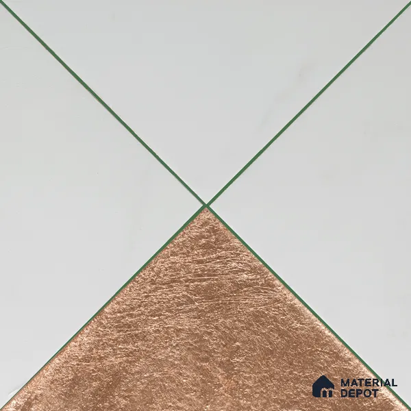 Marble Wall Handmade Tile TL 05871 B Copper Copper Marble 197 mm x 197 mm Vitrified - 9 mm | Random Mix Patterns | Suitable For Living Room, Bedroom, Kitchen