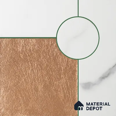 Marble Wall Handmade Tile TL 05871 B Copper Copper Marble 197 mm x 197 mm Vitrified - 9 mm | Random Mix Patterns | Suitable For Living Room, Bedroom, Kitchen