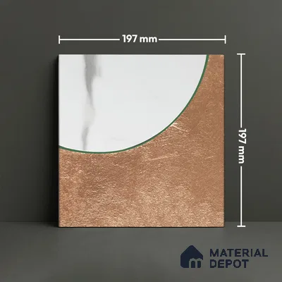 Marble Wall Handmade Tile TL 05871 B Copper Copper Marble 197 mm x 197 mm Vitrified - 9 mm | Random Mix Patterns | Suitable For Living Room, Bedroom, Kitchen