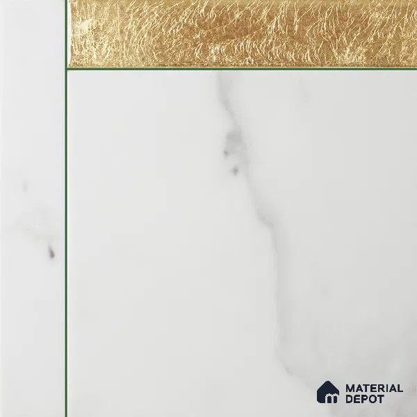 Marble Wall Handmade Tile TL 05871 Gold Golden Marble 197 mm x 197 mm Vitrified - 9 mm | Random Mix Patterns | Suitable For Living Room, Bedroom, Kitchen