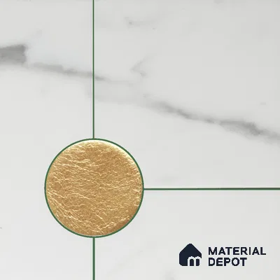 Marble Wall Handmade Tile TL 05871 Gold Golden Marble 197 mm x 197 mm Vitrified - 9 mm | Random Mix Patterns | Suitable For Living Room, Bedroom, Kitchen