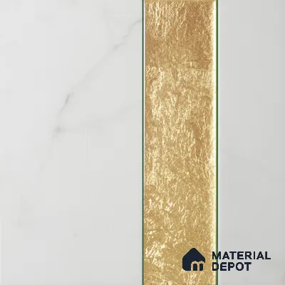 Marble Wall Handmade Tile TL 05871 Gold Golden Marble 197 mm x 197 mm Vitrified - 9 mm | Random Mix Patterns | Suitable For Living Room, Bedroom, Kitchen