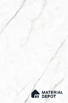 Marble Floor Tile TL 10446 Imperial White Edl 6 ft x 4 ft Carving High Gloss Finish Vitrified Large Format Tile - 15 mm | Suitable for Living Room, Bedroom, Bathroom | Adhesive and Spacers Must be Used During Installation