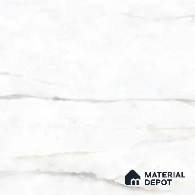Marble Floor Tile TL 10446 Imperial White Edl 6 ft x 4 ft Carving High Gloss Finish Vitrified Large Format Tile - 15 mm | Suitable for Living Room, Bedroom, Bathroom | Adhesive and Spacers Must be Used During Installation
