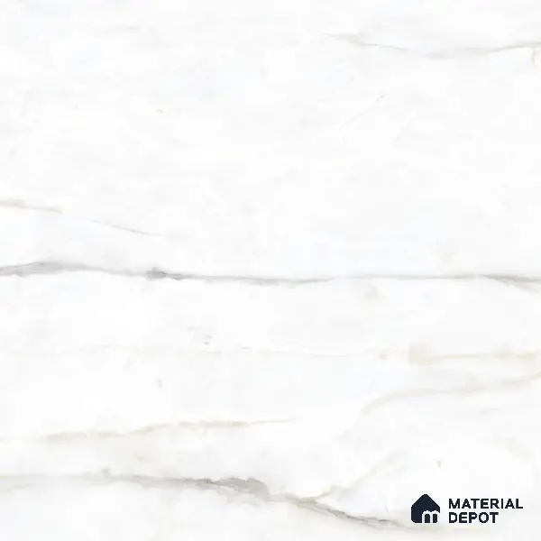 Marble Floor Tile TL 10446 Imperial White Edl 6 ft x 4 ft Carving High Gloss Finish Vitrified Large Format Tile - 15 mm | Suitable for Living Room, Bedroom, Bathroom | Adhesive and Spacers Must be Used During Installation