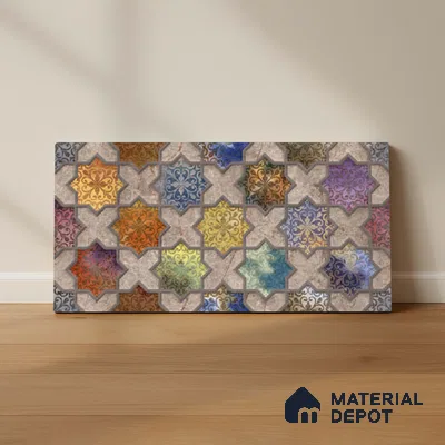 Highlighter Wall Tile TL 05485 B Lustra Allure Decor 2 ft x 1 ft Ceramic Satin Finish - 9 mm | Suitable for Bathroom, Kitchen (Sample)