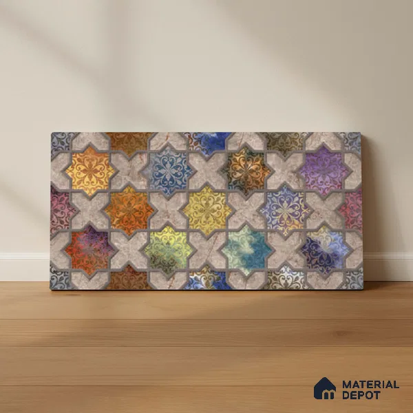 Highlighter Wall Tile TL 05485 B Lustra Allure Decor 2 ft x 1 ft Ceramic Satin Finish - 9 mm | Suitable for Bathroom, Kitchen (Sample)