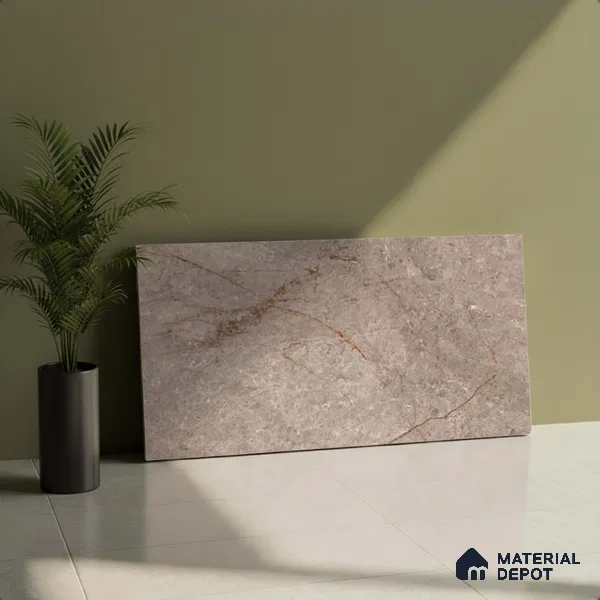 Marble Wall Tile TL 05485 C Lustra Allure Storm 2 ft x 1 ft Ceramic Satin Finish - 9 mm | Suitable for Bathroom, Kitchen