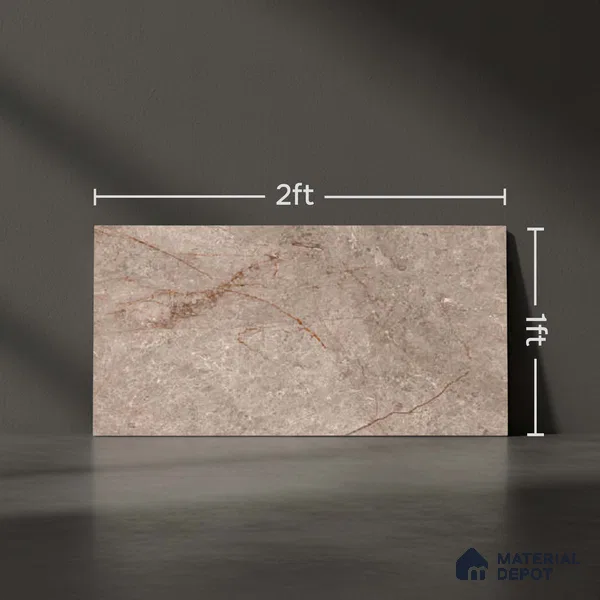 Marble Wall Tile TL 05485 C Lustra Allure Storm 2 ft x 1 ft Ceramic Satin Finish - 9 mm | Suitable for Bathroom, Kitchen