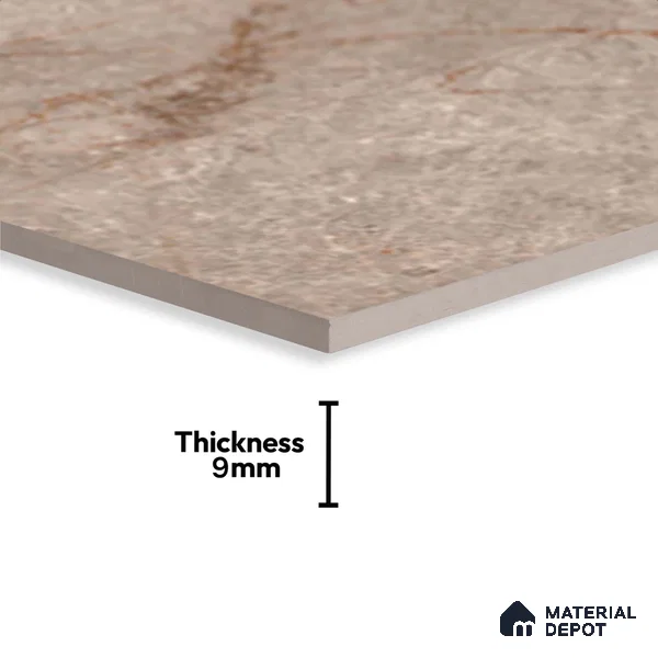 Marble Wall Tile TL 05485 C Lustra Allure Storm 2 ft x 1 ft Ceramic Satin Finish - 9 mm | Suitable for Bathroom, Kitchen