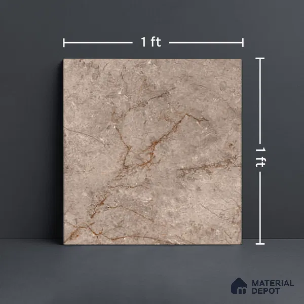 Marble Matching Floor Tile TL 05485 D Lustra Allure Storm 1 ft x 1 ft Ceramic Antiskid Matte Finish - 9 mm | Suitable for Bathroom, Kitchen (Sample)