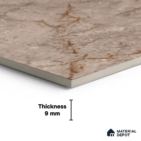 Marble Matching Floor Tile TL 05485 D Lustra Allure Storm 1 ft x 1 ft Ceramic Antiskid Matte Finish - 9 mm | Suitable for Bathroom, Kitchen (Sample)