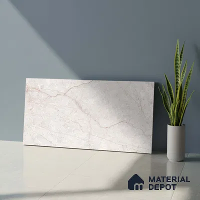 Marble Wall Tile TL 05485 Lustra Allure Beige 2 ft x 1 ft Ceramic Satin Finish - 9 mm | Suitable for Bathroom, Kitchen