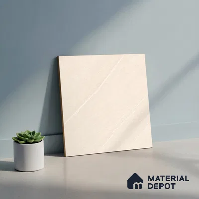 Marble Matching Floor Tile TL 05487 C Lustra Aura Sand 1 ft x 1 ft Ceramic Antiskid Matte Finish - 9 mm | Suitable for Bathroom, Kitchen