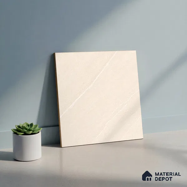 Marble Matching Floor Tile TL 05487 C Lustra Aura Sand 1 ft x 1 ft Ceramic Antiskid Matte Finish - 9 mm | Suitable for Bathroom, Kitchen