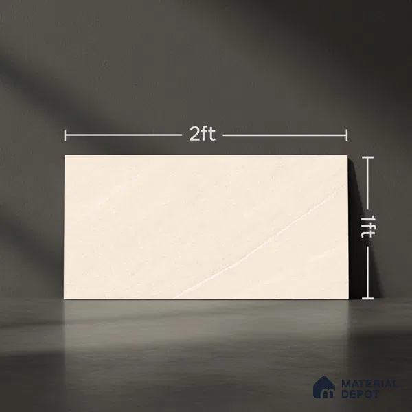 Marble Wall Tile TL 05487 Lustra Aura Sand 2 ft x 1 ft Ceramic Satin Finish - 9 mm | Suitable for Bathroom, Kitchen