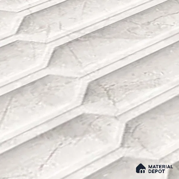 Marble Wall Tile TL 05474 B Lustra Charm Pearl Decor 2 ft x 1 ft Ceramic Satin Finish - 9 mm | Suitable for Bathroom, Kitchen (Sample)