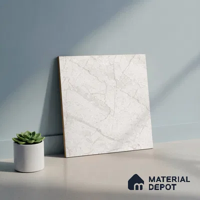 Marble Matching Floor Tile TL 05474 C Lustra Charm Pearl 1 ft x 1 ft Ceramic Antiskid Matte Finish - 9 mm | Suitable for Bathroom, Kitchen (Sample)