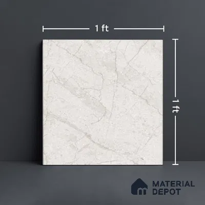 Marble Matching Floor Tile TL 05474 C Lustra Charm Pearl 1 ft x 1 ft Ceramic Antiskid Matte Finish - 9 mm | Suitable for Bathroom, Kitchen (Sample)