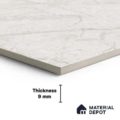 Marble Matching Floor Tile TL 05474 C Lustra Charm Pearl 1 ft x 1 ft Ceramic Antiskid Matte Finish - 9 mm | Suitable for Bathroom, Kitchen (Sample)