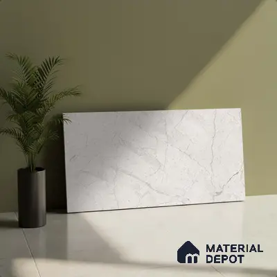 Marble Wall Tile TL 05474 Lustra Charm Pearl 2 ft x 1 ft Ceramic Satin Finish - 9 mm | Suitable for Bathroom, Kitchen
