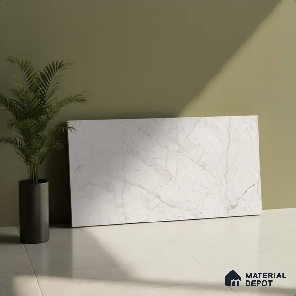 Marble Wall Tile TL 05474 Lustra Charm Pearl 2 ft x 1 ft Ceramic Satin Finish - 9 mm | Suitable for Bathroom, Kitchen